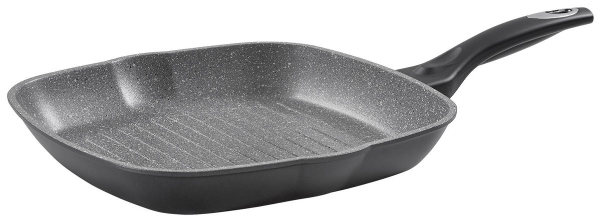 GRILOVACÍ PÁNEV, nepřilnavý povrch PTFE, 28 cm  - šedá, Basics, kov (28cm) - Schulte Ufer