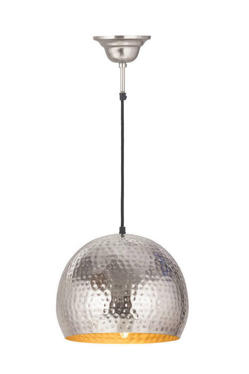 HÄNGELEUCHTE 27/21/27 cm   - Nickelfarben, Trend, Metall (27/21/27cm) - Kayoom