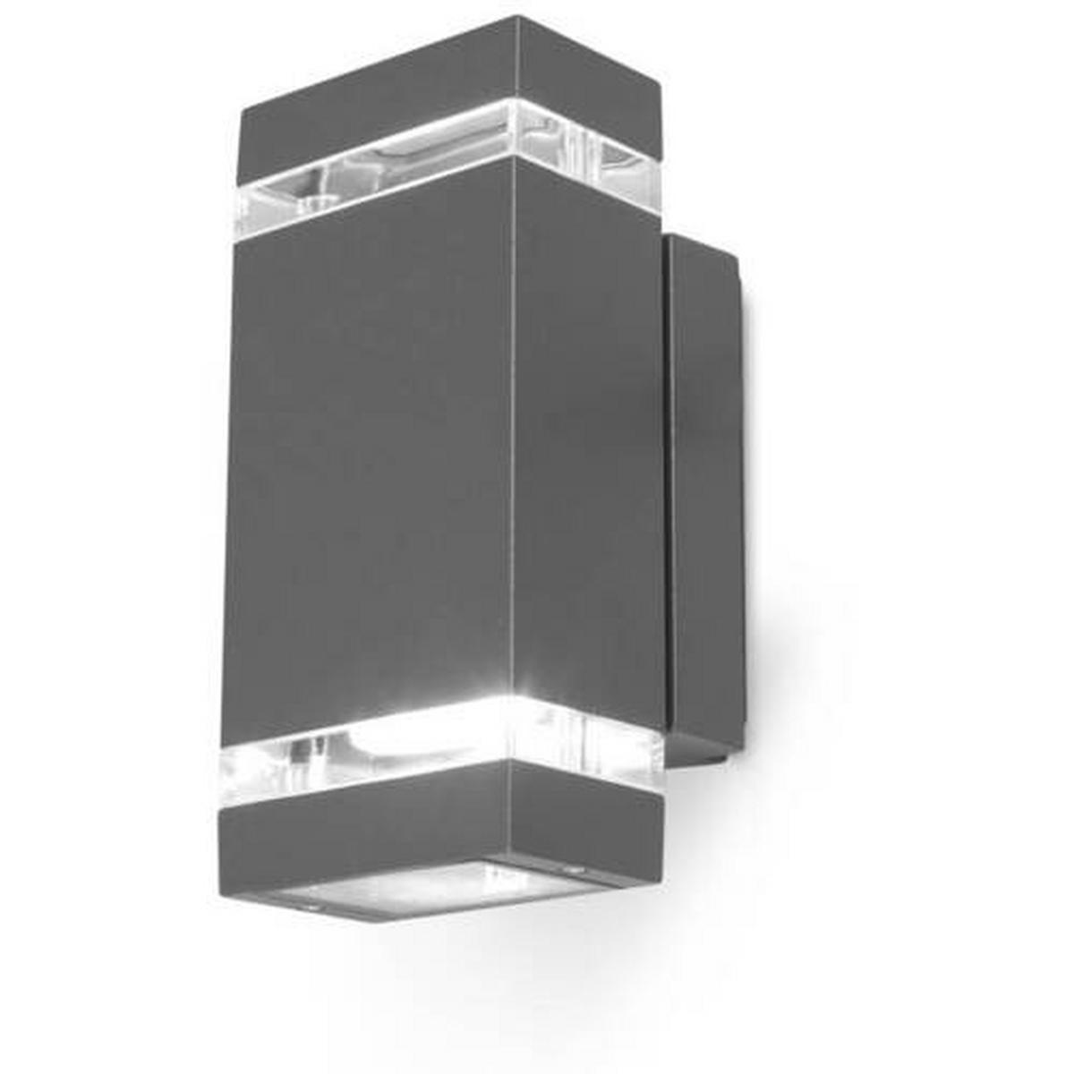 AUßENWANDLEUCHTE FOCUS   - Klar/Anthrazit, Design, Glas/Metall (23,5cm)