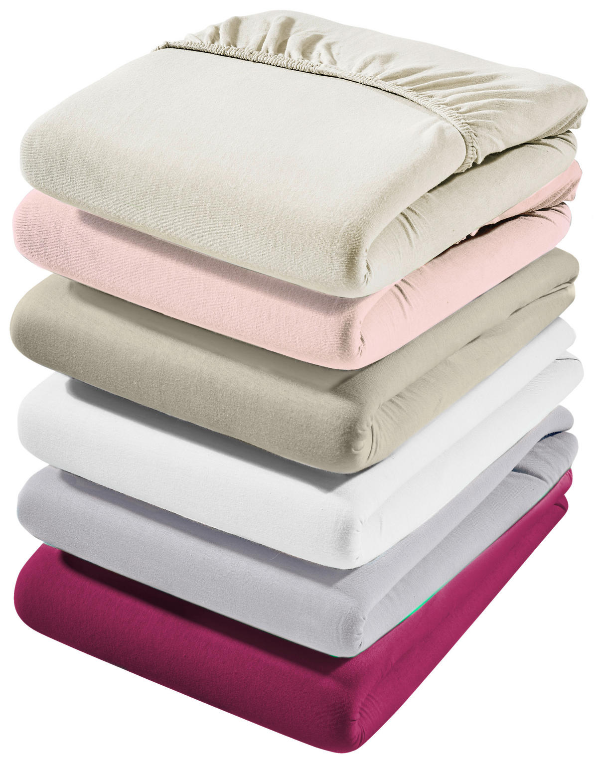 SPANNBETTTUCH FLORENZ Jersey  - Weiß, Basics, Textil (90-100/200-220cm) - Novel