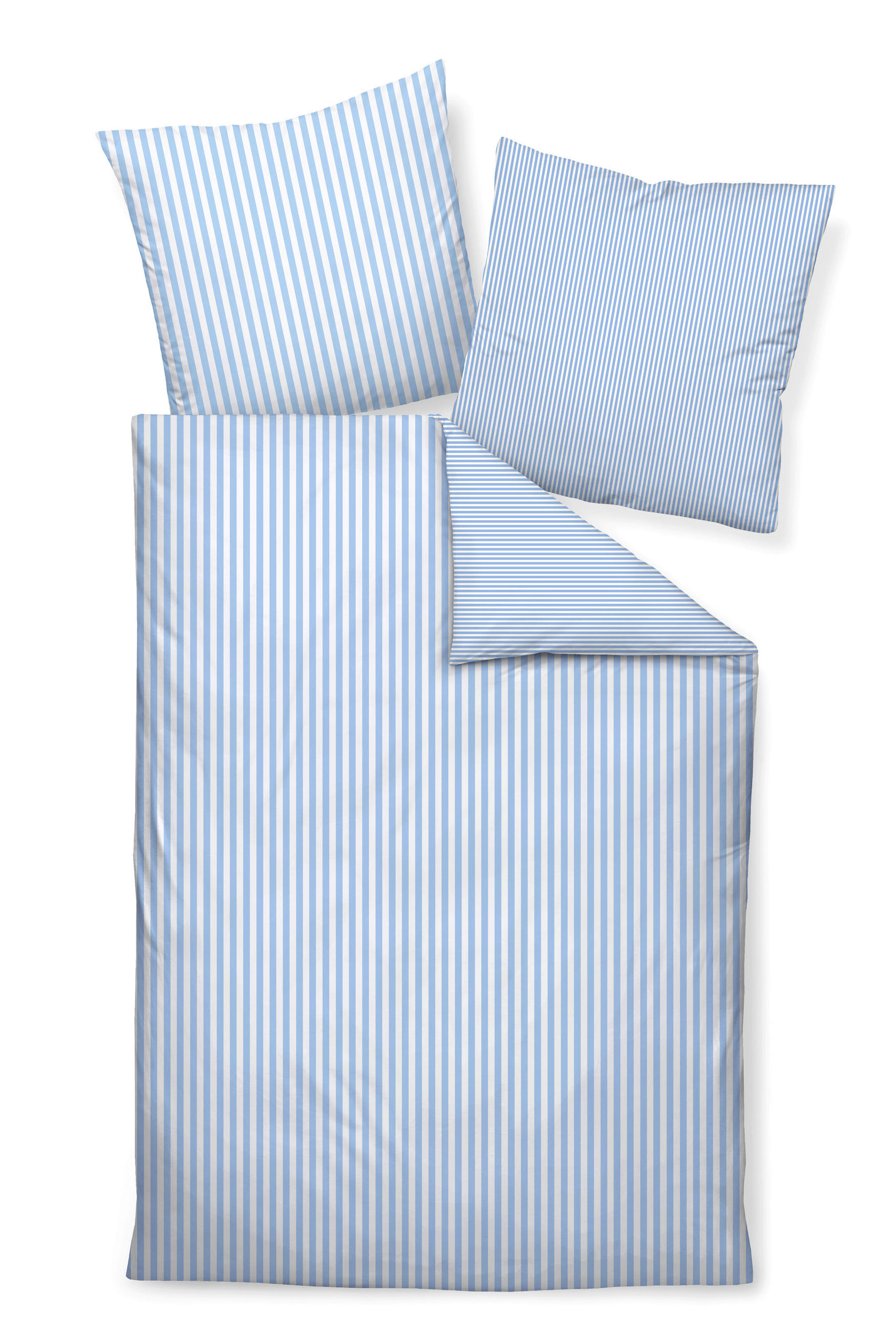 WENDEBETTWÄSCHE Giorgio Makosatin  - Pastellblau/Weiß, KONVENTIONELL, Textil (200/220cm) - Janine
