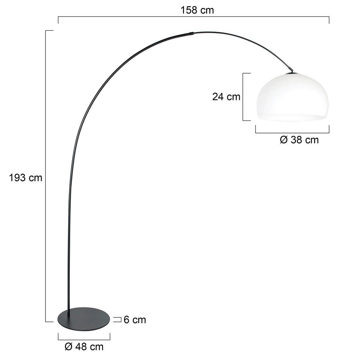 STEHLEUCHTE - Weiss/Schwarz, Trend, Textil/Metall (50/240/230cm)
