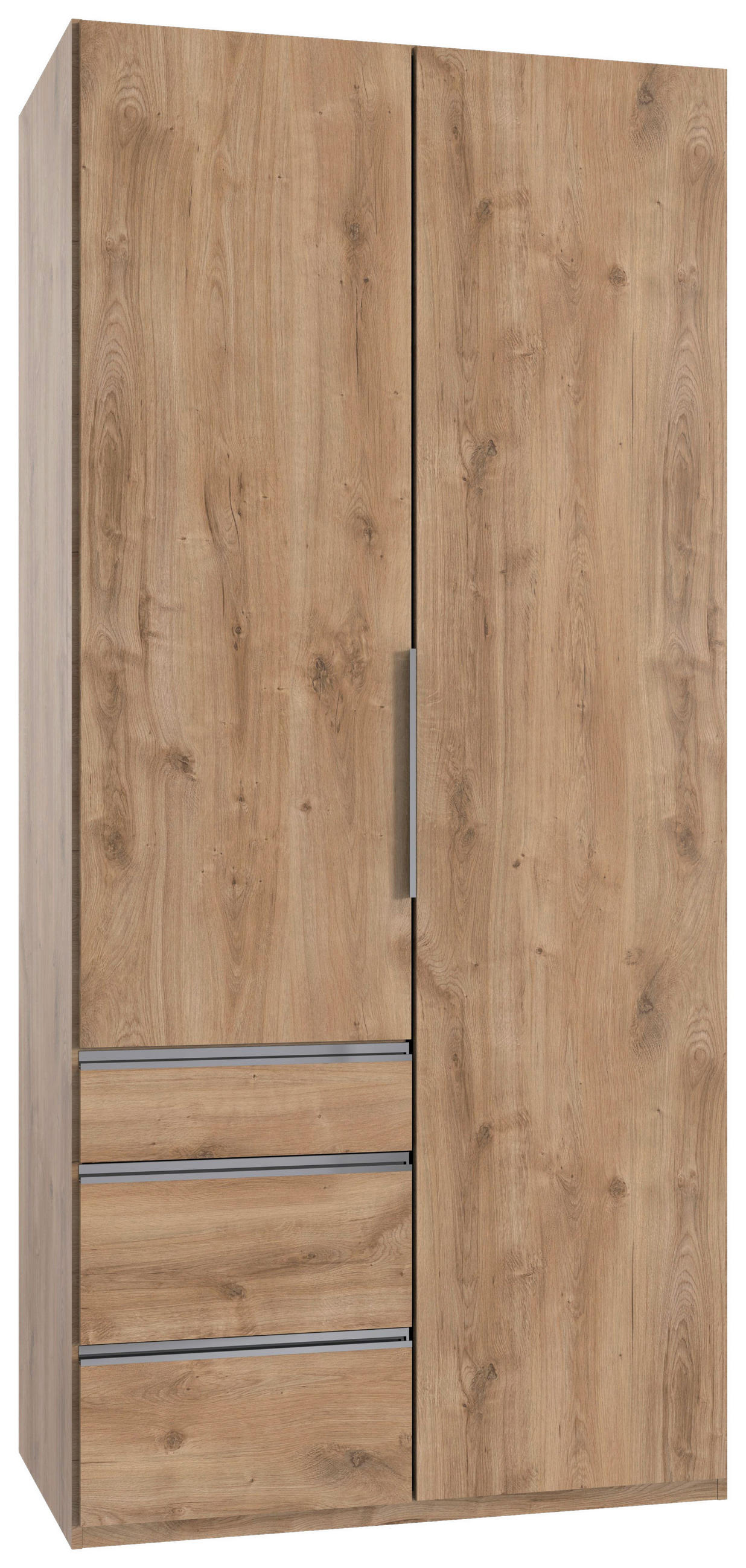 MID.YOU DREHTÜRENSCHRANK Plankeneiche 100cm × 58cm × 236cm