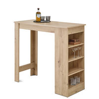 BARTISCH rechteckig Schwarz, Eiche Artisan  - Schwarz/Eiche Artisan, MODERN, Holzwerkstoff (115/50/103cm) - MID.YOU