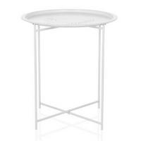 BEISTELLTISCH in Metall  - Weiß, MODERN, Metall (46/52/46cm) - MID.YOU