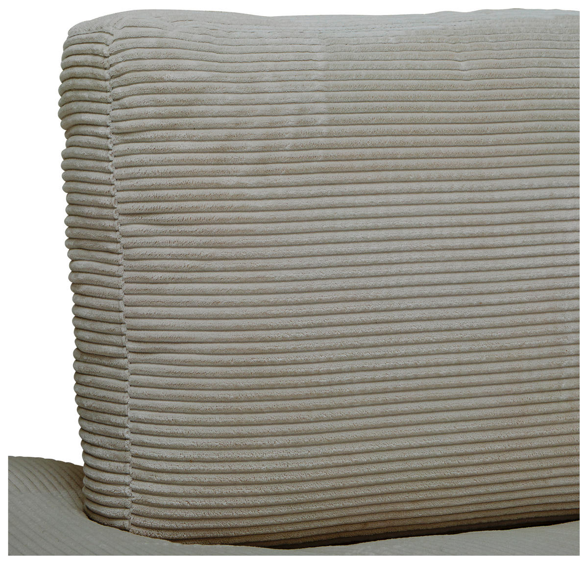 ECKSOFA in Cord Graubraun  - Graubraun/Schwarz, Design, Kunststoff/Textil (224/265cm) - Hom`in