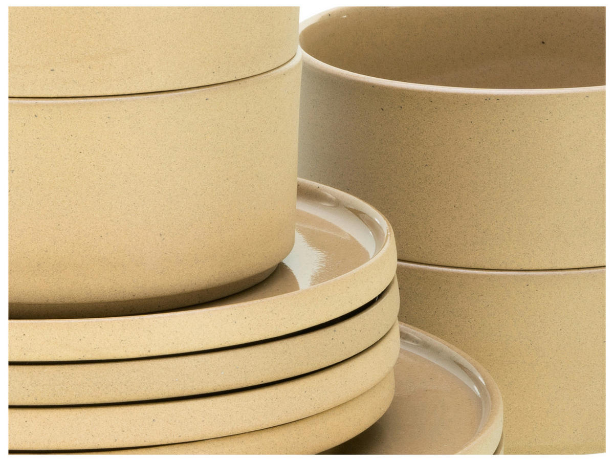 MÜSLISCHALENSET Futuro 4-teilig  - Hellbraun, Basics, Keramik (14/14/6cm) - Creatable