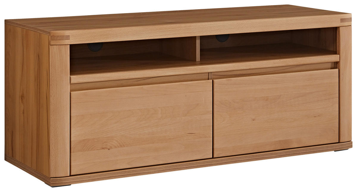 LOWBOARD  134/57/50 cm 2 Schublade(n) Beimöbel erhältlich, stehend, in verschiedenen Holzarten erhältlich  - Kernbuche/Grau, KONVENTIONELL, Holz/Holzwerkstoff (134/57/50cm) - Voleo