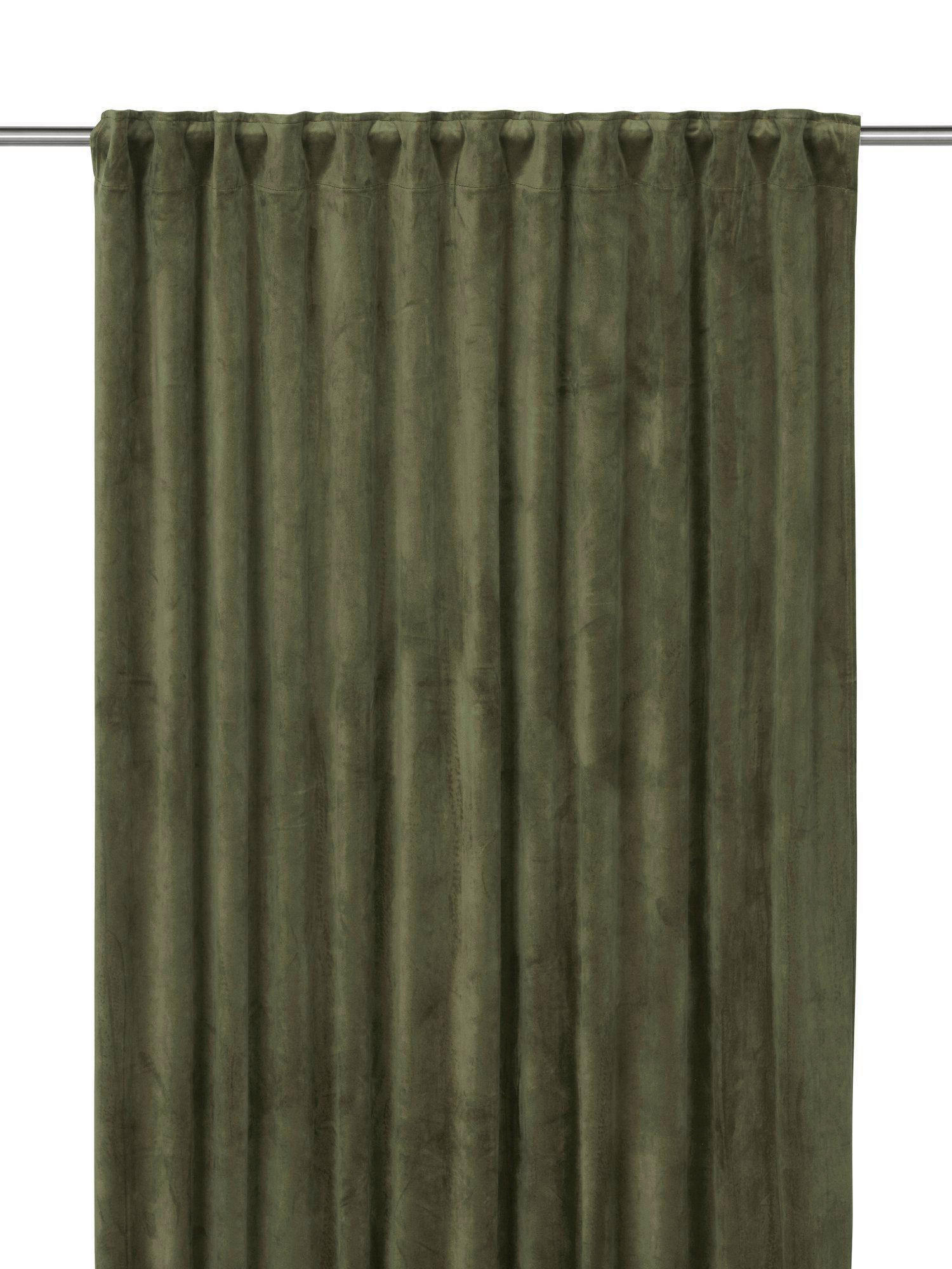 FERTIGVORHANG 2ER SET Elise black-out (lichtundurchlässig) 135/280 cm   - Olivgrün, Basics, Textil (135/280cm) - Svanefors