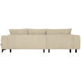 ECKSOFA  in Chenille Beige  222/279 cm  - Beige/Schwarz, KONVENTIONELL, Kunststoff/Textil (222/279cm) - Hom`in
