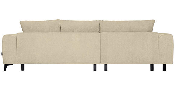 ECKSOFA  in Chenille Beige  222/279 cm  - Beige/Schwarz, KONVENTIONELL, Kunststoff/Textil (222/279cm) - Hom`in