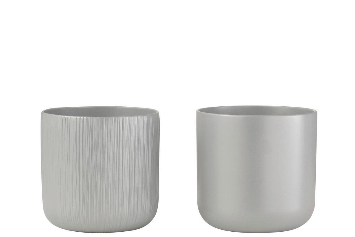 ÜBERTOPF - Grau, Basics, Keramik (20,5/20,5/20cm)