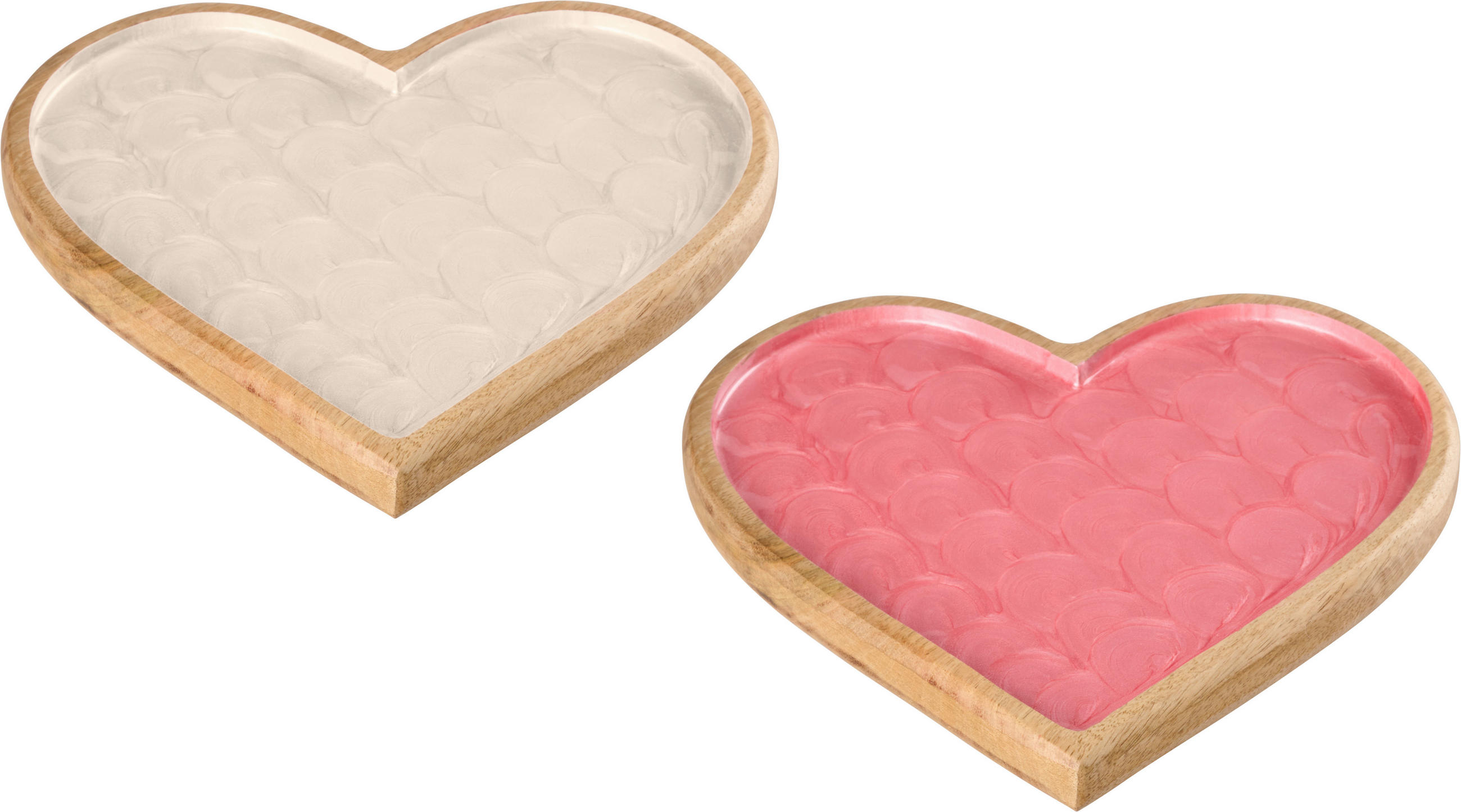 DEKOTABLETT 24,5/2,5 cm    - Rosa/Weiß, LIFESTYLE, Holz (24,5/2,5cm)