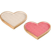 DEKOTABLETT 24,5/2,5 cm    - Rosa/Weiß, LIFESTYLE, Holz (24,5/2,5cm)