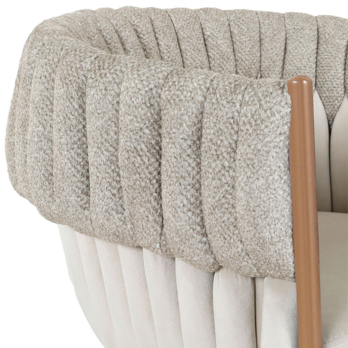 STOLIČKA S PODRÚČKAMI, zamat, velúr, béžová - zlatá/béžová, Design, kov/textil (65/76/60cm) - Ambia Home
