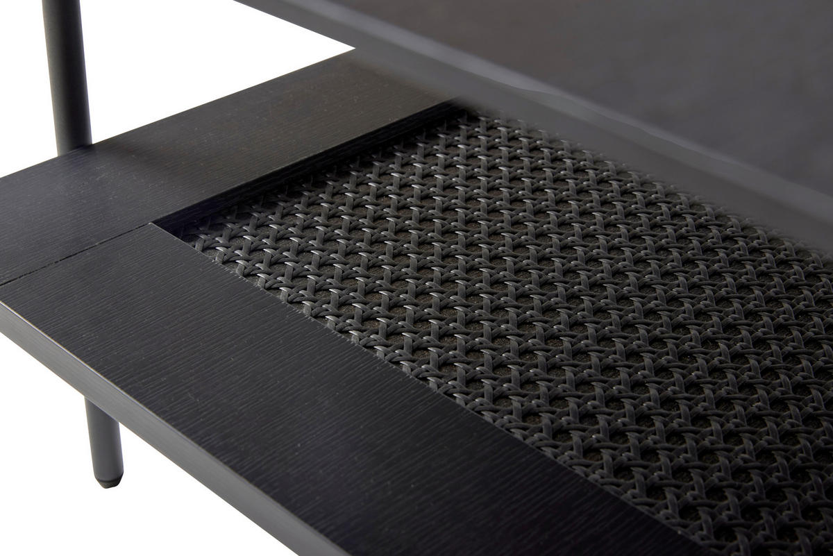 COUCHTISCH - Schwarz, MODERN, Holzwerkstoff/Metall (110/55/40cm) - Boxxx