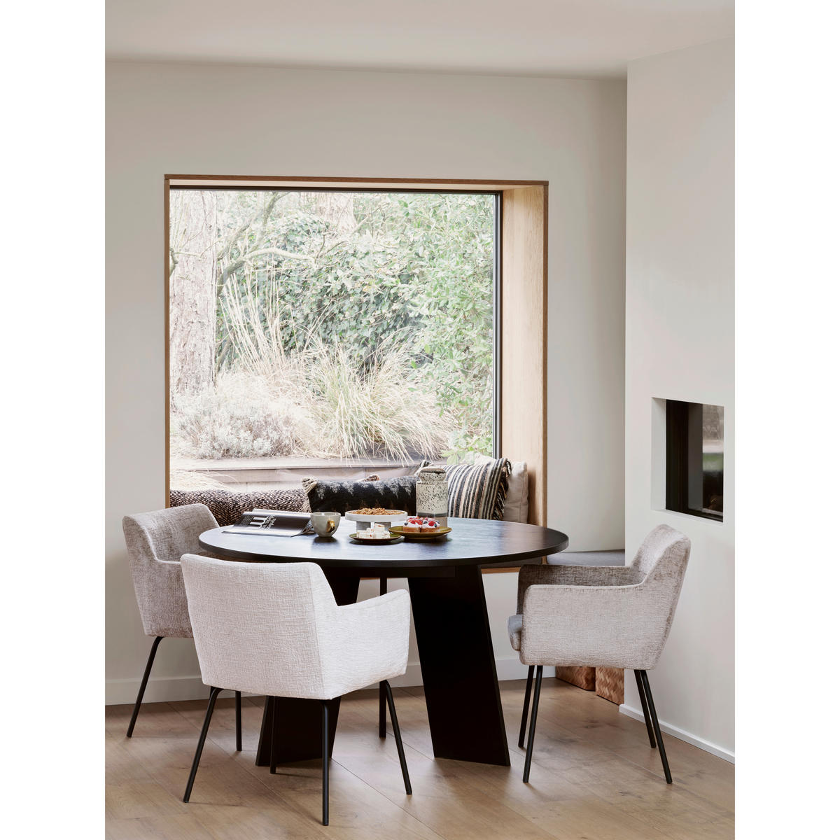 ESSTISCH in Holz 129/129/75 cm  - Schwarz, MODERN, Holz (129/129/75cm) - Livetastic