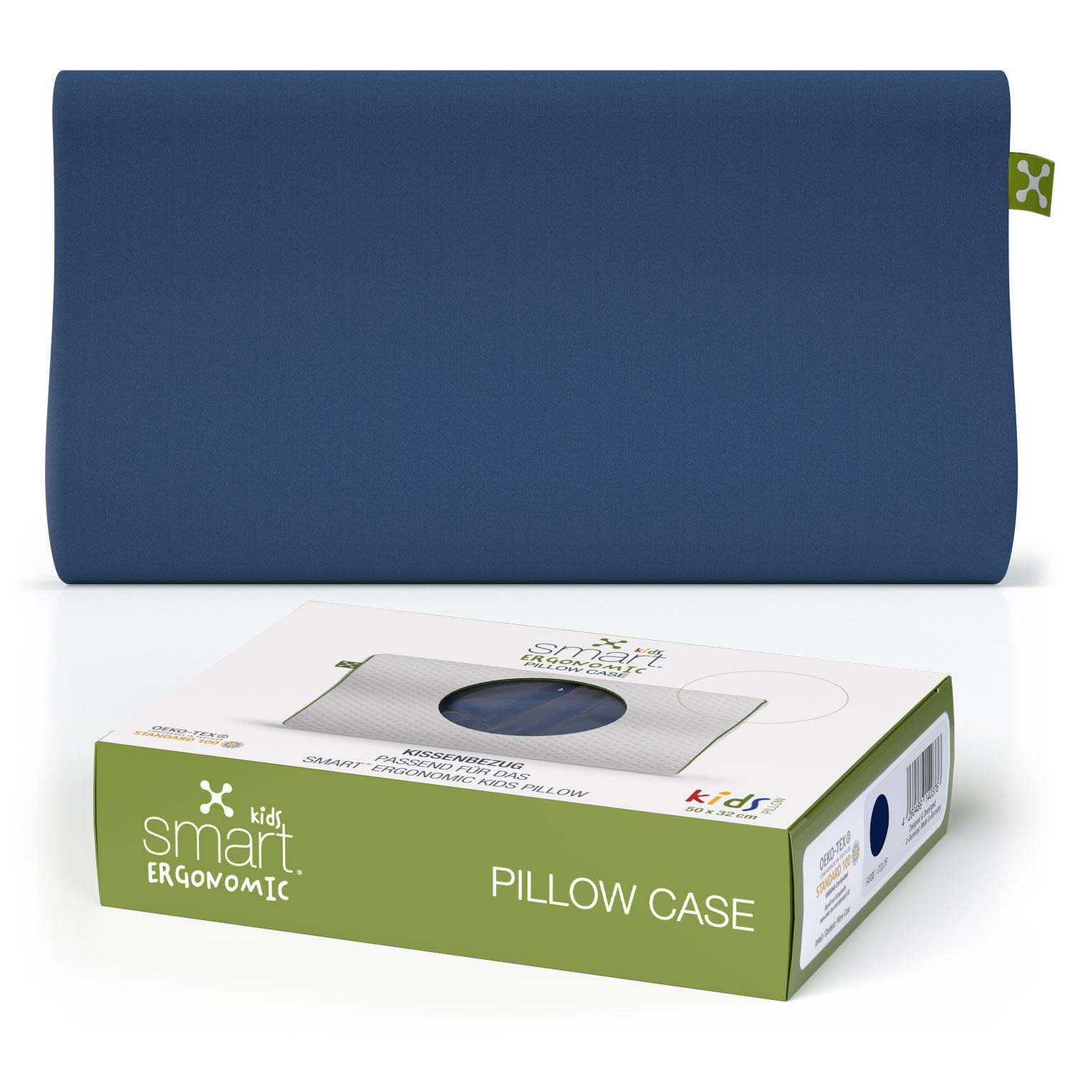 NACKENKISSENBEZUG KIDS ERGONOMIC  - Dunkelblau, Basics, Textil (50/32cm) - Smartsleep