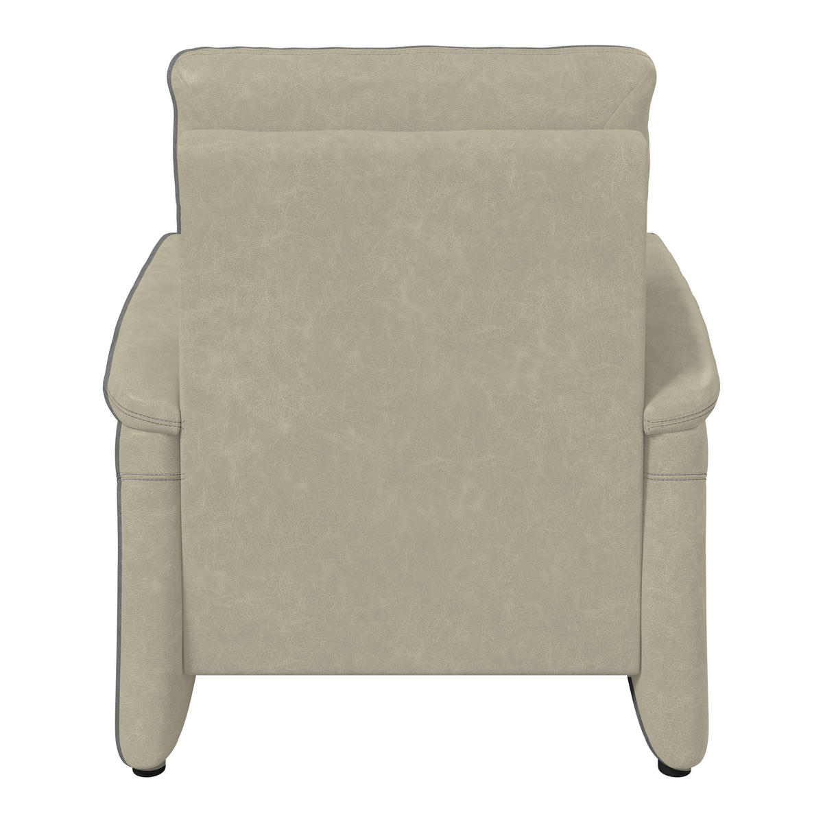 SESSEL Mikrofaser Hellgrau  - Hellgrau/Schwarz, Konventionell, Kunststoff/Textil (104/98/91cm) - Elegando