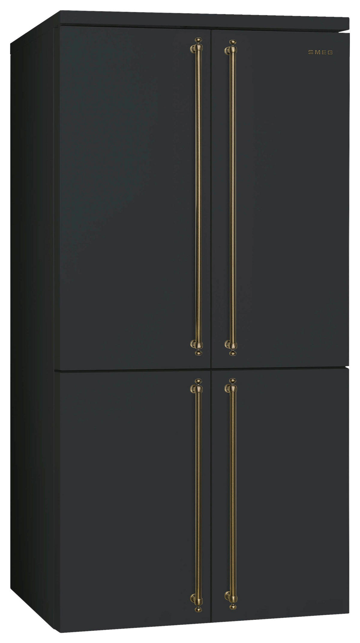 FRENCH-DOOR FQ60CA06  - Anthrazit/Messingfarben, Basics, Metall (91,3/187,5/68,8cm) - SMEG