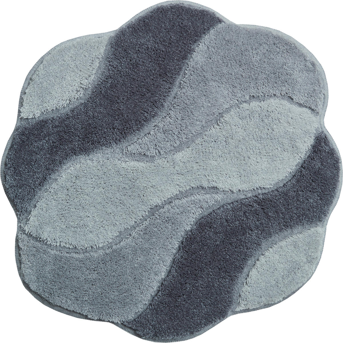 BIDET-VORLEGER Carmen Grau, Schwarz 60/60 cm  - Schwarz/Grau, Basics, Kunststoff/Textil (60/60cm) - Grund