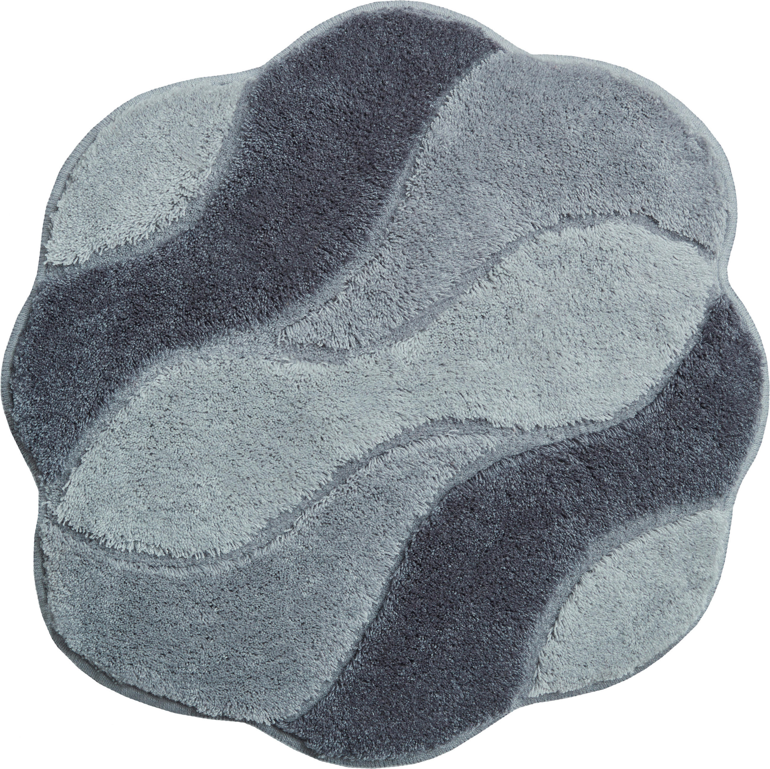 Grund Badteppich Carmen Grau, Schwarz 60x60 cm