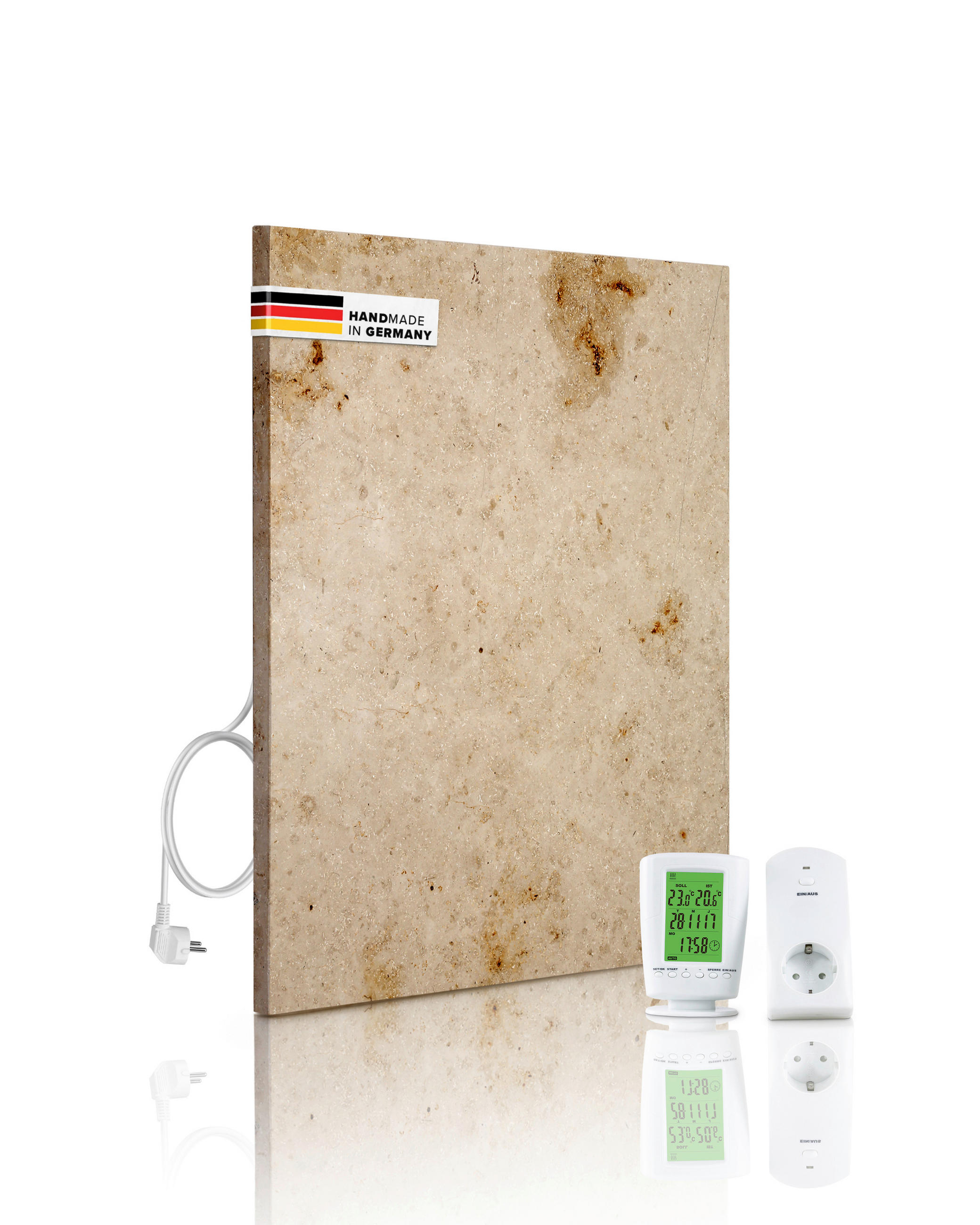 INFRAROT-HEIZPANEEL 500 W W  - Sandfarben, Basics, Stein (60/50/2cm) - MID.YOU