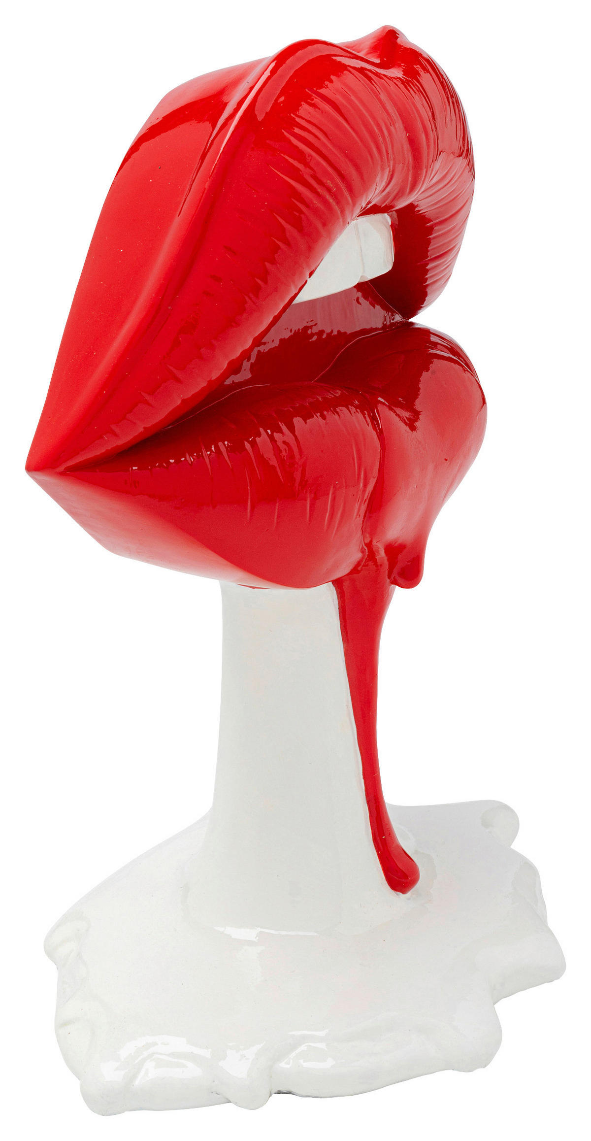 SKULPTUR - Rot/Weiß, KONVENTIONELL, Kunststoff (20/25/14cm) - Kare-Design