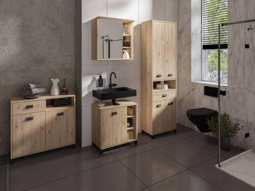 WASCHBECKENUNTERSCHRANK 60/62/34 cm  - Anthrazit/Schwarz, MODERN, Holzwerkstoff/Kunststoff (60/62/34cm) - MID.YOU