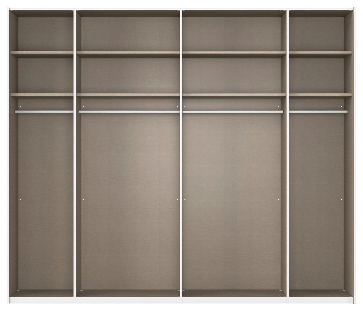 SCHWEBETÜRENSCHRANK  in Eichefarben, Fango  - Fango/Eichefarben, Design, Glas/Holzwerkstoff (262/223/68cm) - Novel
