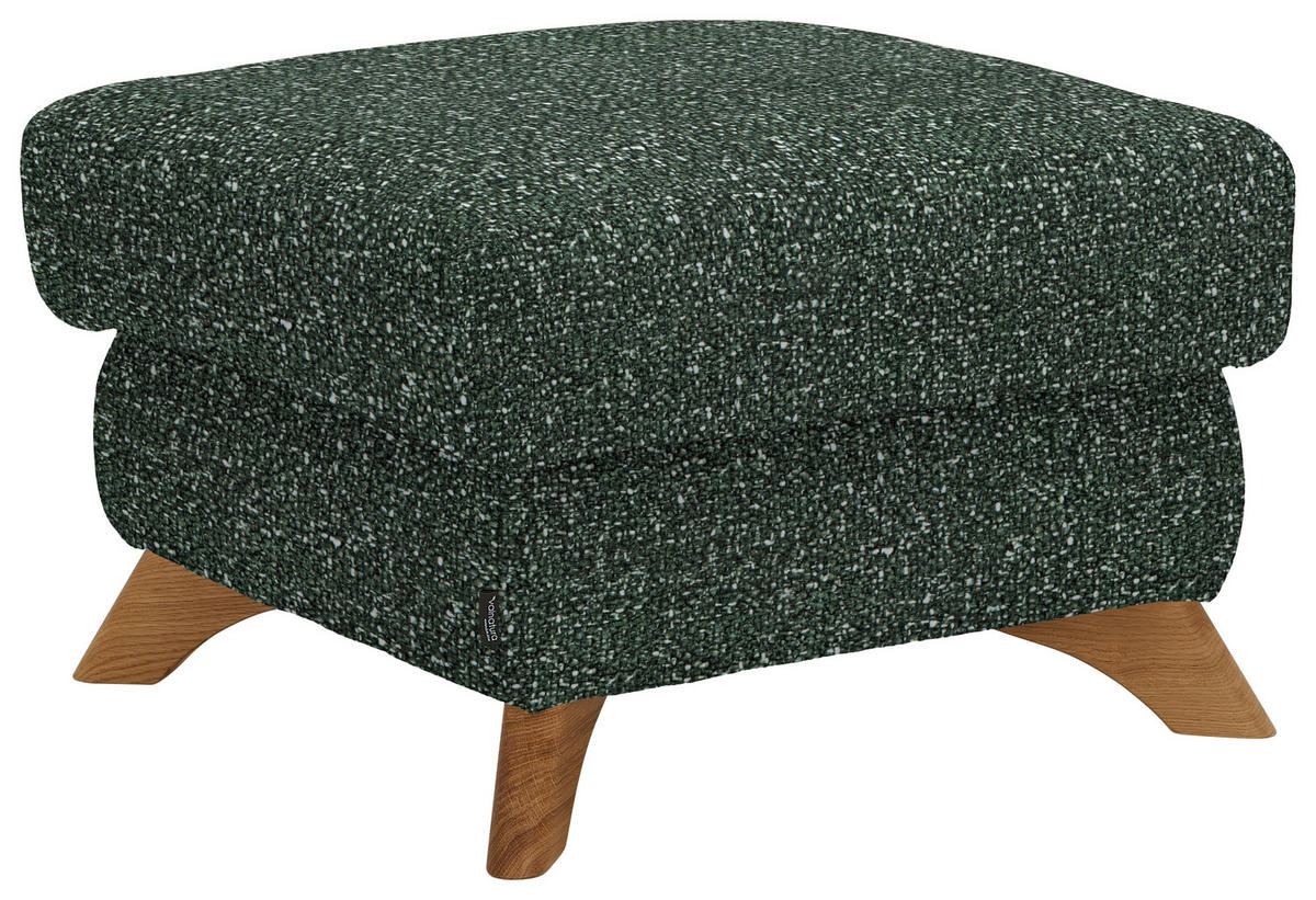HOCKER in Textil Grün  - Eichefarben/Grün, Modern, Holz/Textil (65/47/65cm) - Valnatura
