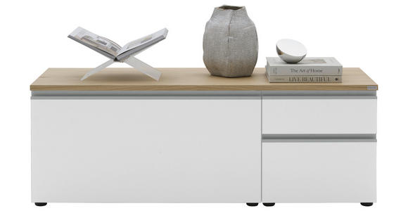 LOWBOARD  135/46/41 cm 2 Schublade(n) erweiterbar, Typenauswahl, Beimöbel erhältlich, stehend, hängend  - Eichefarben/Silberfarben, Design, Holzwerkstoff/Kunststoff (135/46/41cm) - Dieter Knoll