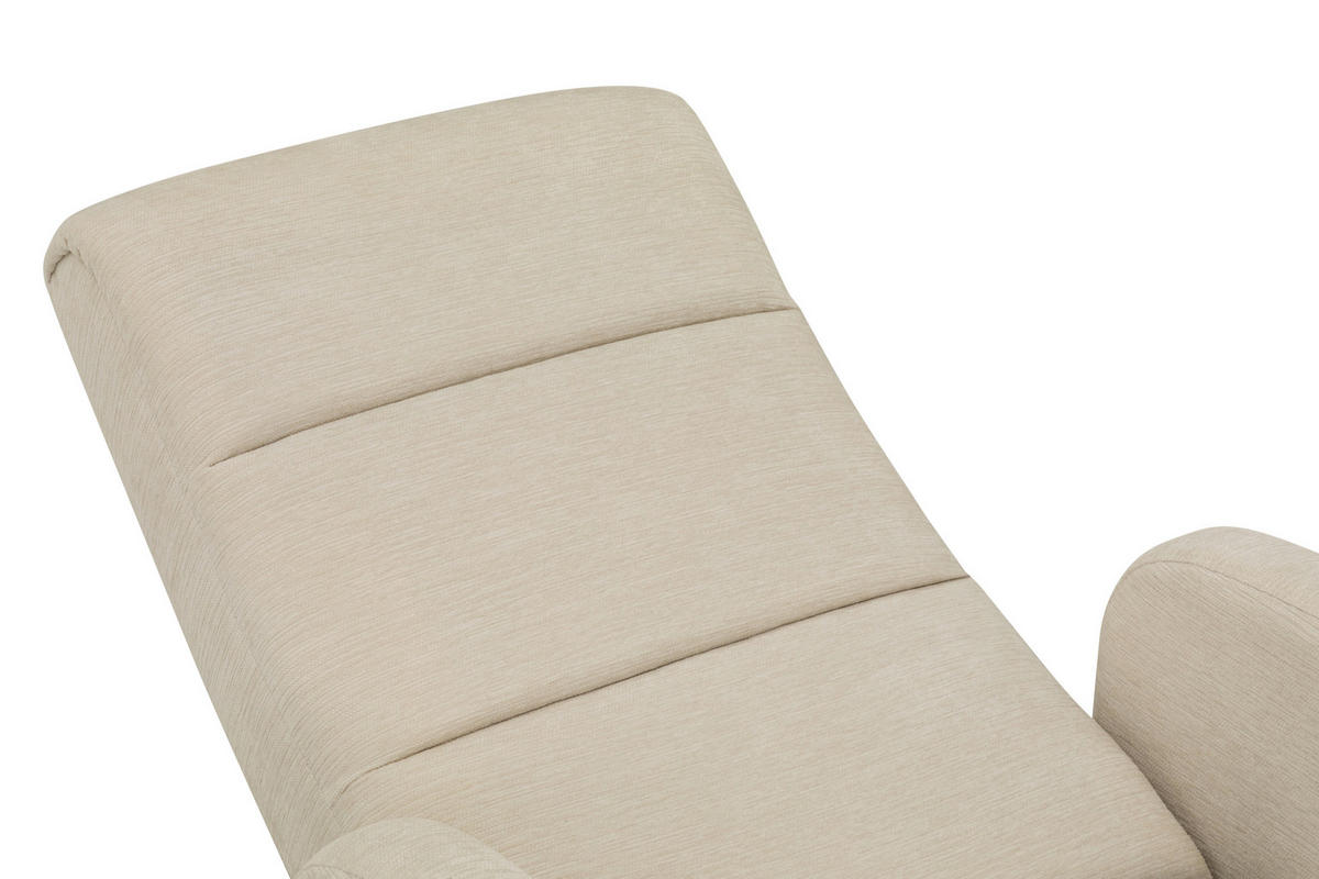 RELAXSESSEL Webstoff, Struktur    - Beige/Schwarz, MODERN, Textil/Metall (67/108/72/88/160cm) - MID.YOU