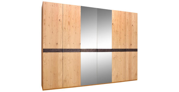DREHTÜRENSCHRANK in Eichefarben - Chromfarben/Eichefarben, Natur, Holz/Holzwerkstoff (299,2/229,4/59,5cm) - Dieter Knoll