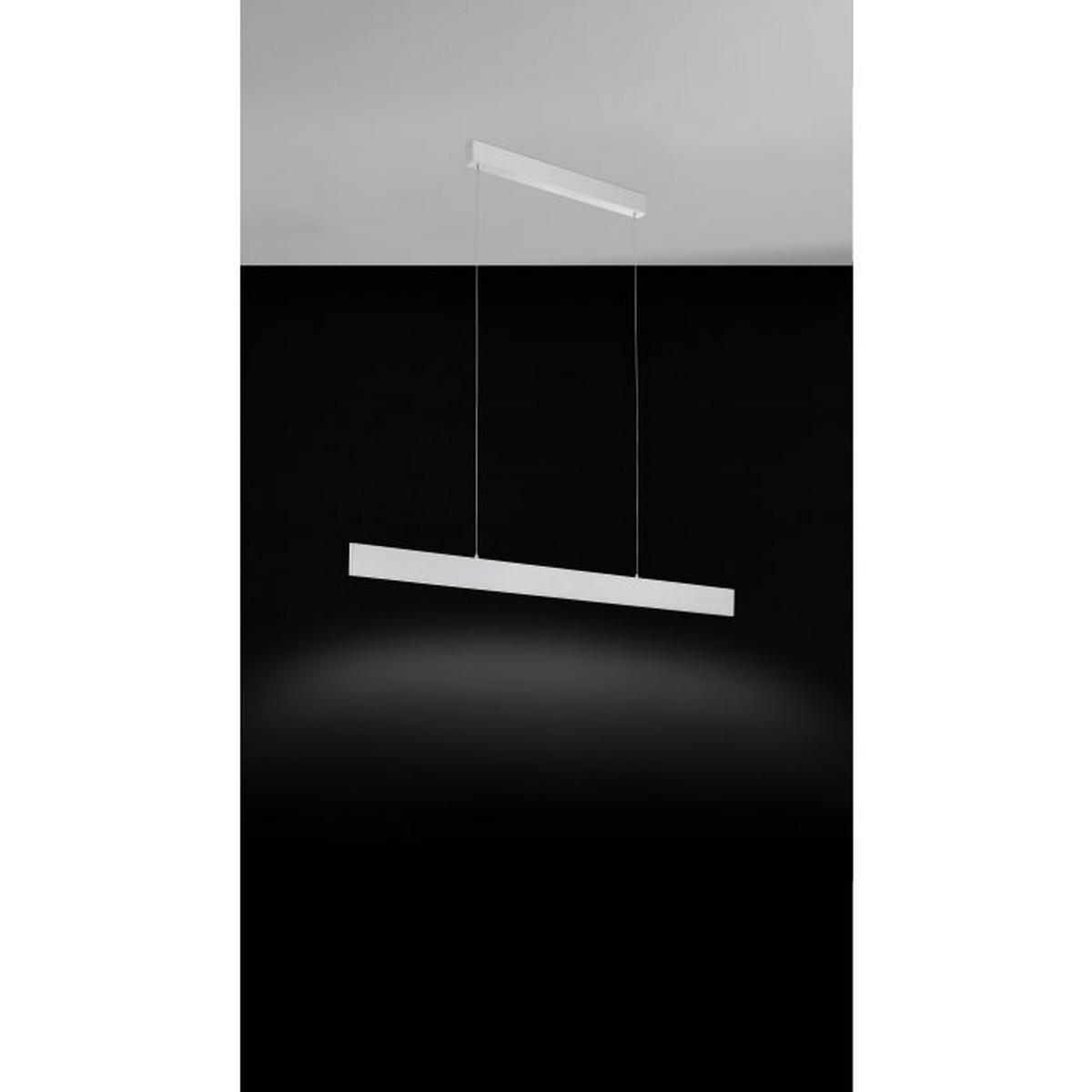 LED-HÄNGELEUCHTE 118/5/150 cm  - Alufarben/Weiß, KONVENTIONELL, Kunststoff/Metall (118/5/150cm) - Eglo