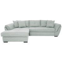 ECKSOFA in Webstoff Hellgrau  - Hellgrau/Schwarz, Design, Kunststoff/Textil (187/278cm) - Livetastic