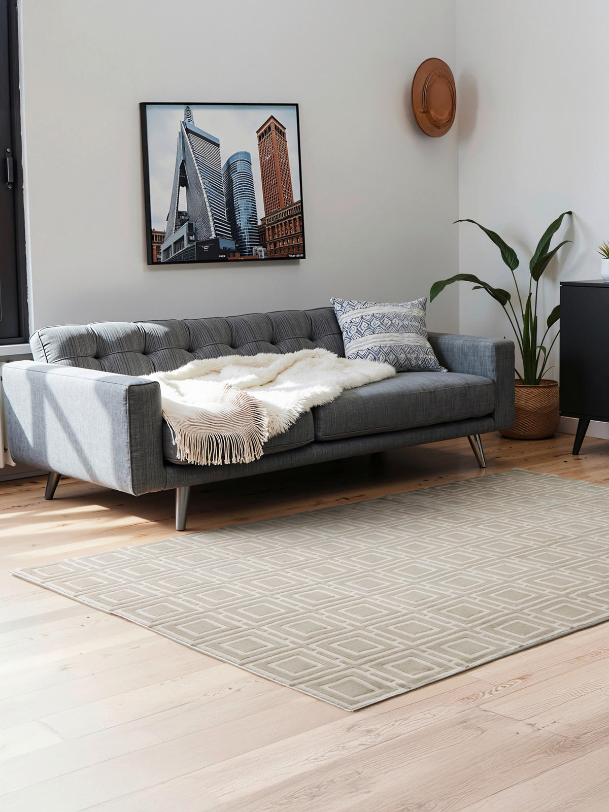 FLACHWEBETEPPICH 200/280 cm Perles Creme  - Creme, Design, Kunststoff (200/280cm) - Elle Decoration