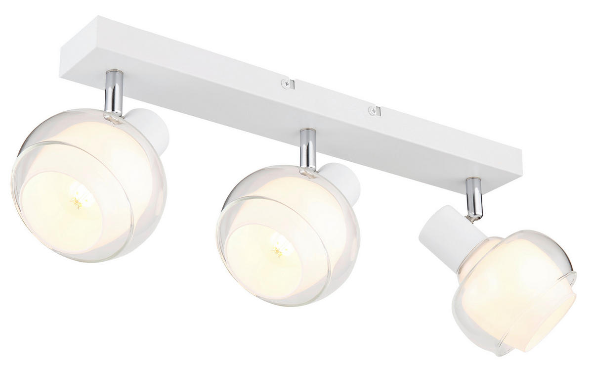 REFLEKTOR     41/10,5/13,5 cm          - barve kroma/bela, Design, kovina/steklo (41/10,5/13,5cm) - Globo