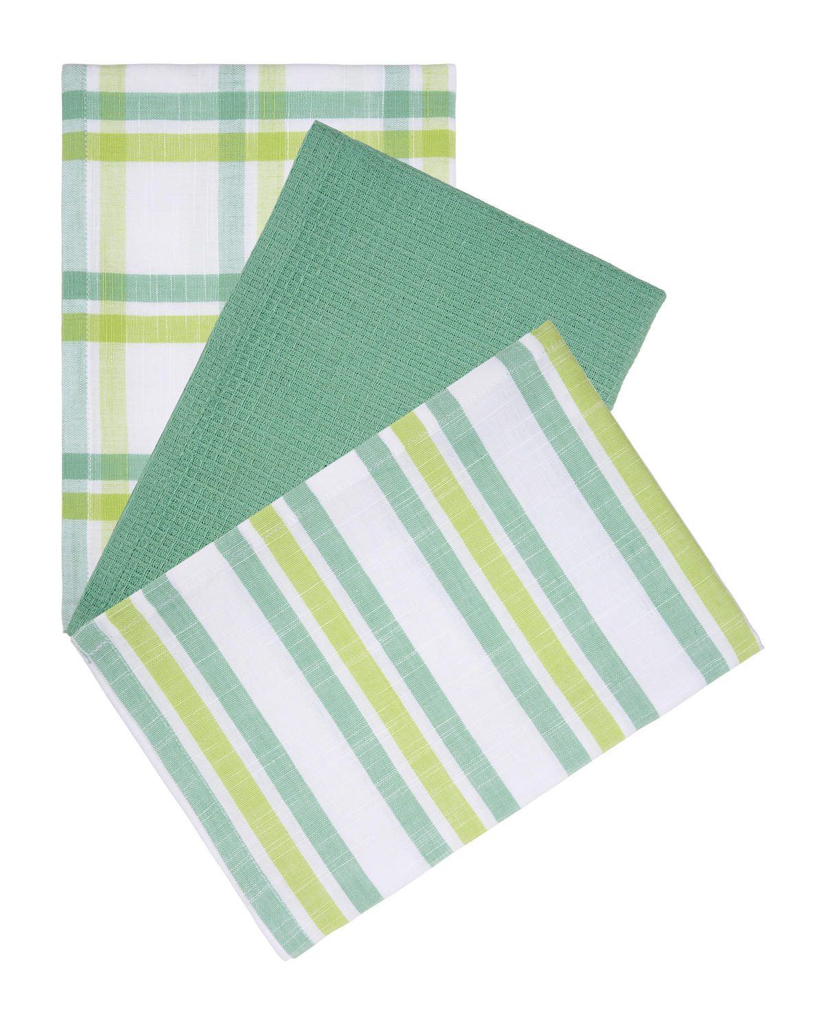 GESCHIRRTUCH-SET 3-teilig Grün  - Grün, Design, Textil (50/70cm) - Esposa