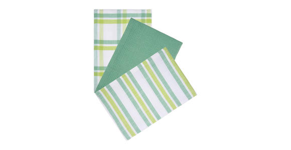 GESCHIRRTUCH-SET 3-teilig Grün  - Grün, Design, Textil (50/70cm) - Esposa
