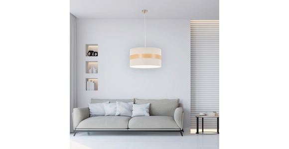 HÄNGELEUCHTE 45/120 cm  - Creme, MODERN, Holz/Kunststoff (45/120cm) - Novel