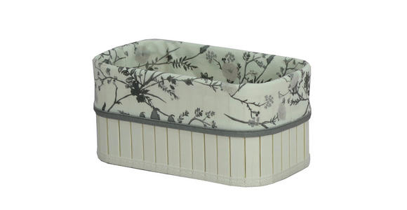 REGALKORB 24/14/12 cm - Weiß, Basics, Holz/Textil (24/14/12cm) - Ambia Home