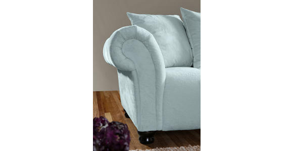 ECKSOFA  in Plüsch Mintgrün  288/190 cm  - Dunkelbraun/Mintgrün, KONVENTIONELL, Holz/Textil (288/190cm) - Carryhome