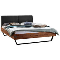 BETT 180/200 cm,  in Anthrazit, Braun, Akaziefarben,  - Anthrazit/Braun, Design, Holz/Metall (180/200cm) - Hasena