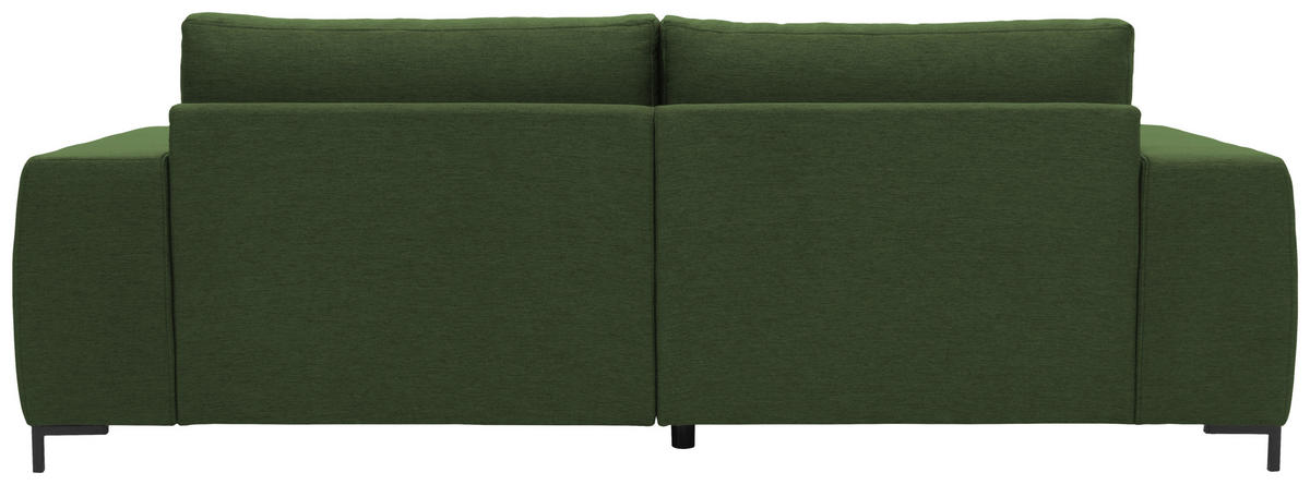 BIGSOFA Webstoff Grün  - Schwarz/Grün, Design, Textil/Metall (242/88/88cm) - LOOKS by W.Joop