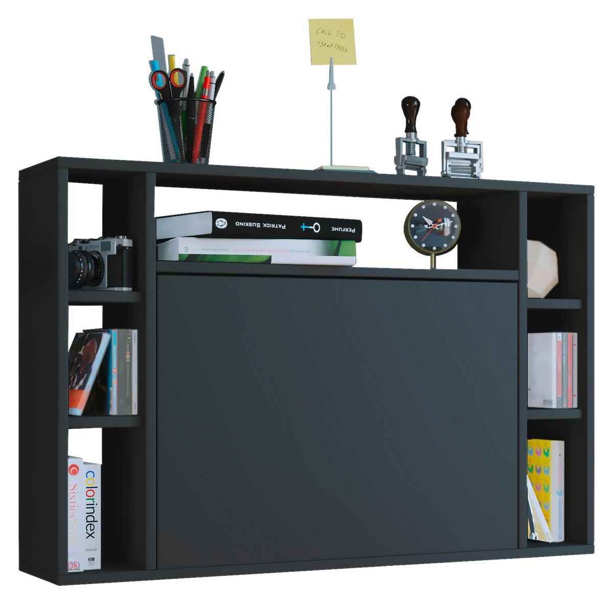 LAPTOPTISCH Schwarz  - Schwarz, KONVENTIONELL, Holzwerkstoff (90/20/60cm) - MID.YOU