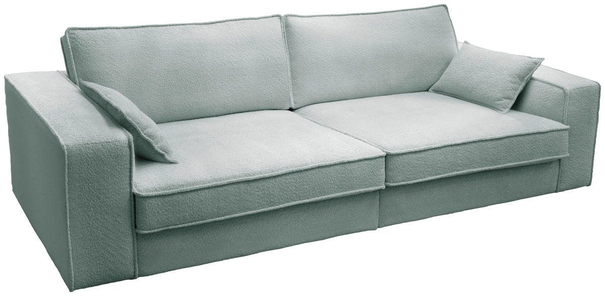 BIGSOFA ARLINGTON Bouclé Anthrazit  - Anthrazit/Schwarz, KONVENTIONELL, Kunststoff/Textil (273/74/110cm) - Livetastic