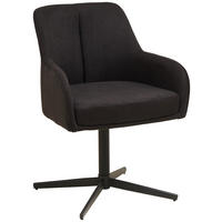 ARMLEHNSTUHL  in Eisen beschichtet  - Schwarz, MODERN, Textil/Metall (61/83/62cm) - Livetastic