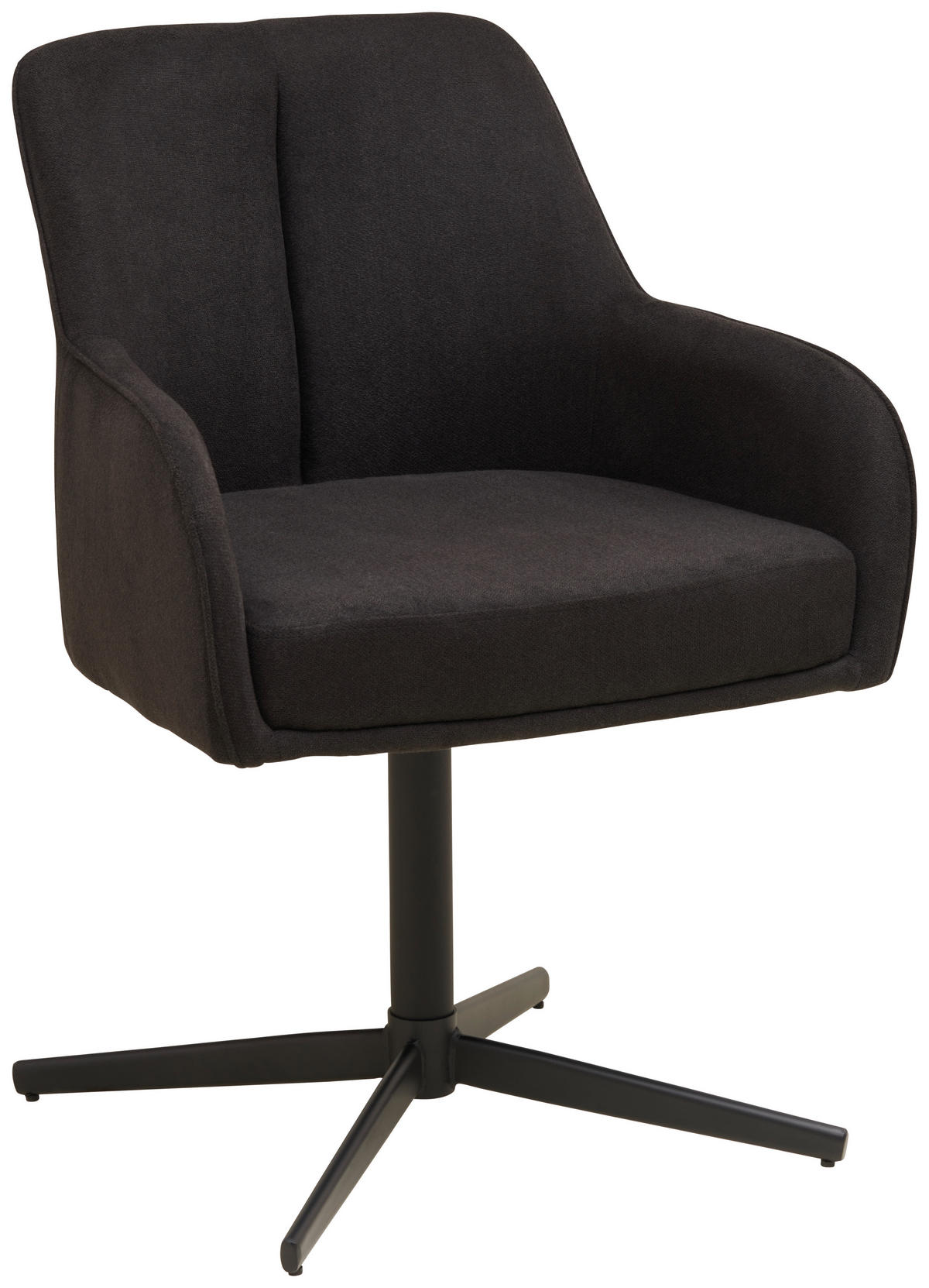 ARMLEHNSTUHL  in Eisen beschichtet  - Schwarz, MODERN, Textil/Metall (61/83/62cm) - Livetastic