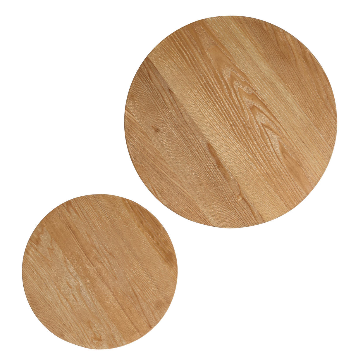 BEISTELLTISCHSET rund Eichefarben  - Eichefarben, Trend, Holzwerkstoff (30-38/30-38/34-39cm) - Xora